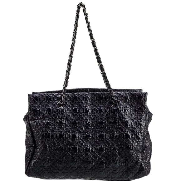 CHANEL  Rock In Moscou black textured tote. - Picture 2 of 8